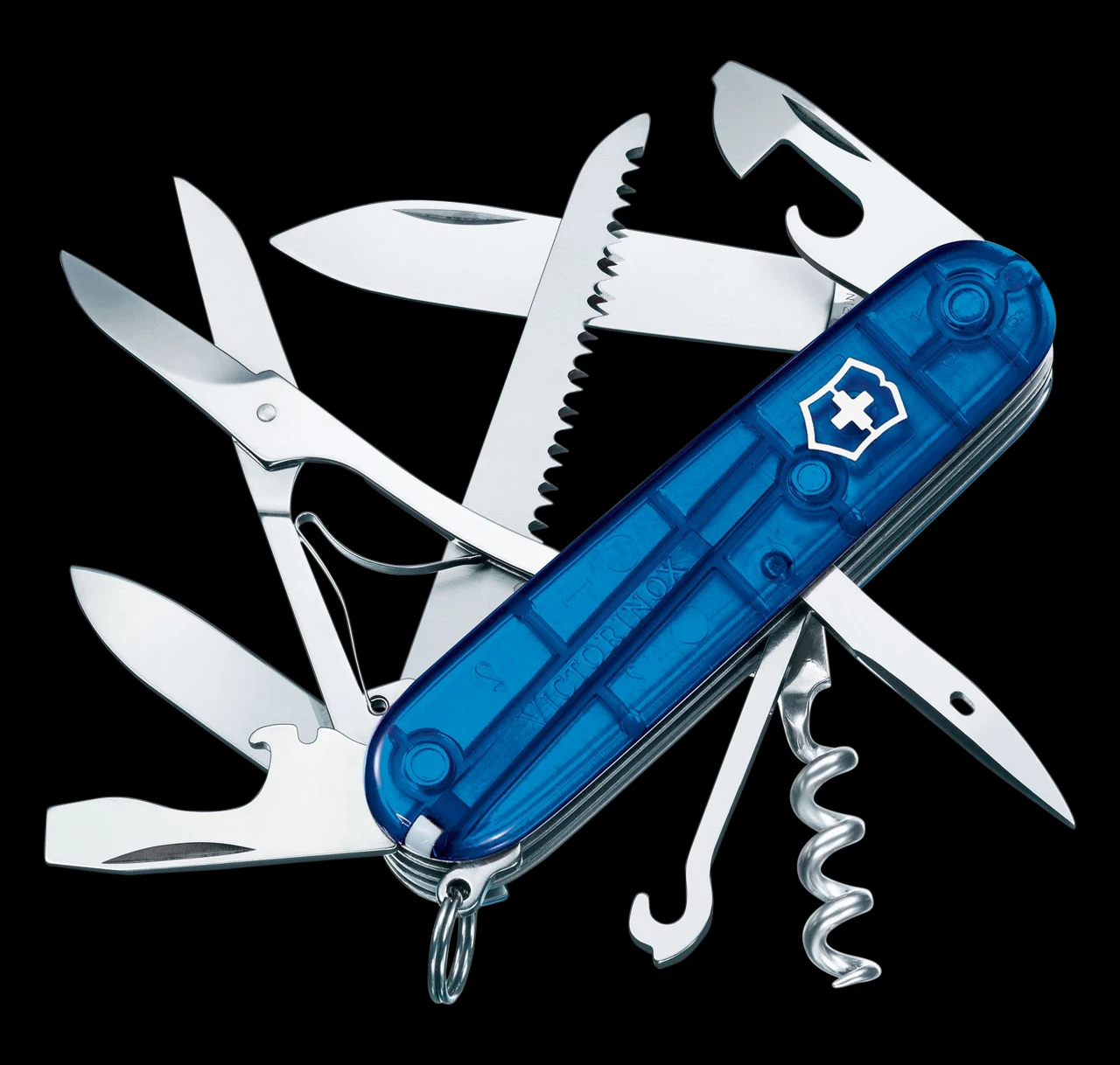 Victorinox Huntsman Blue Transparent 1 Victorinox Huntsman Blue Transparent