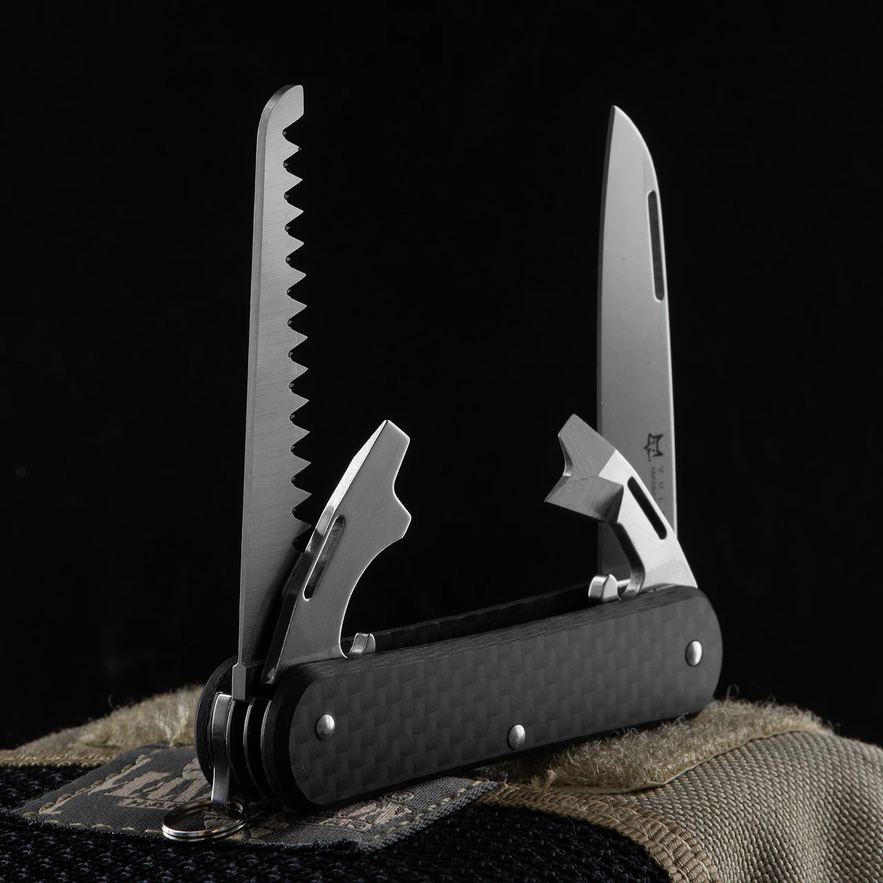 Fox Vulpis 4 Saw Carbon Fibre Penknife 2 Fox Vulpis 4 Saw Carbon Fibre Penknife - Image 2